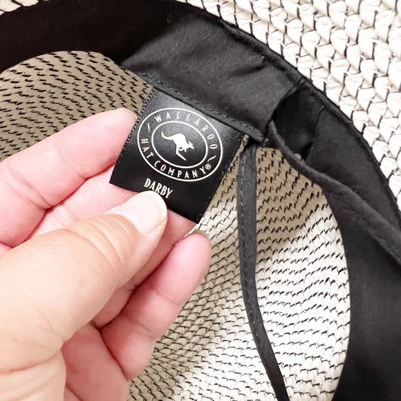 Wallaroo Ivory Black Darby Cloche SPF 50+ Classic Vintage Inspired Sun Hat - Picture 5 of 6
